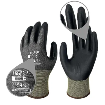 Hi5 HI572, ESD-Schnittschutzhandschuh Stufe C, Nitril-Handfläche