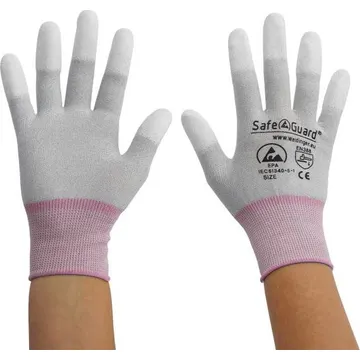 ESD-Handschuh mit beschichteten Fingerkuppen, grau